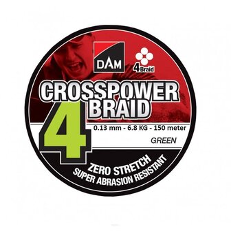 DAM | CROSSPOWER 4 BRAID| 0.13 mm - 6.8 KG | 150 meter