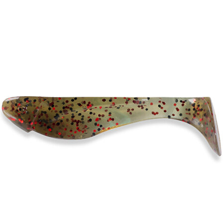 Fishup | Wizzy | 3.81 cm | Green Pumpkin/Red &amp; Black | 10 stuks